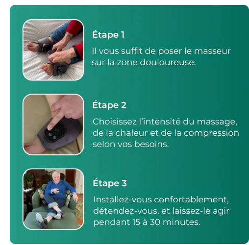 Thermomasseur dites adieu à la neuropathie et aux douleurs aux pieds